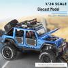 1:24 Alloy Off-Road Wrangler Model Car with Sound & Light - Children's Pull-Back Toy Ornament