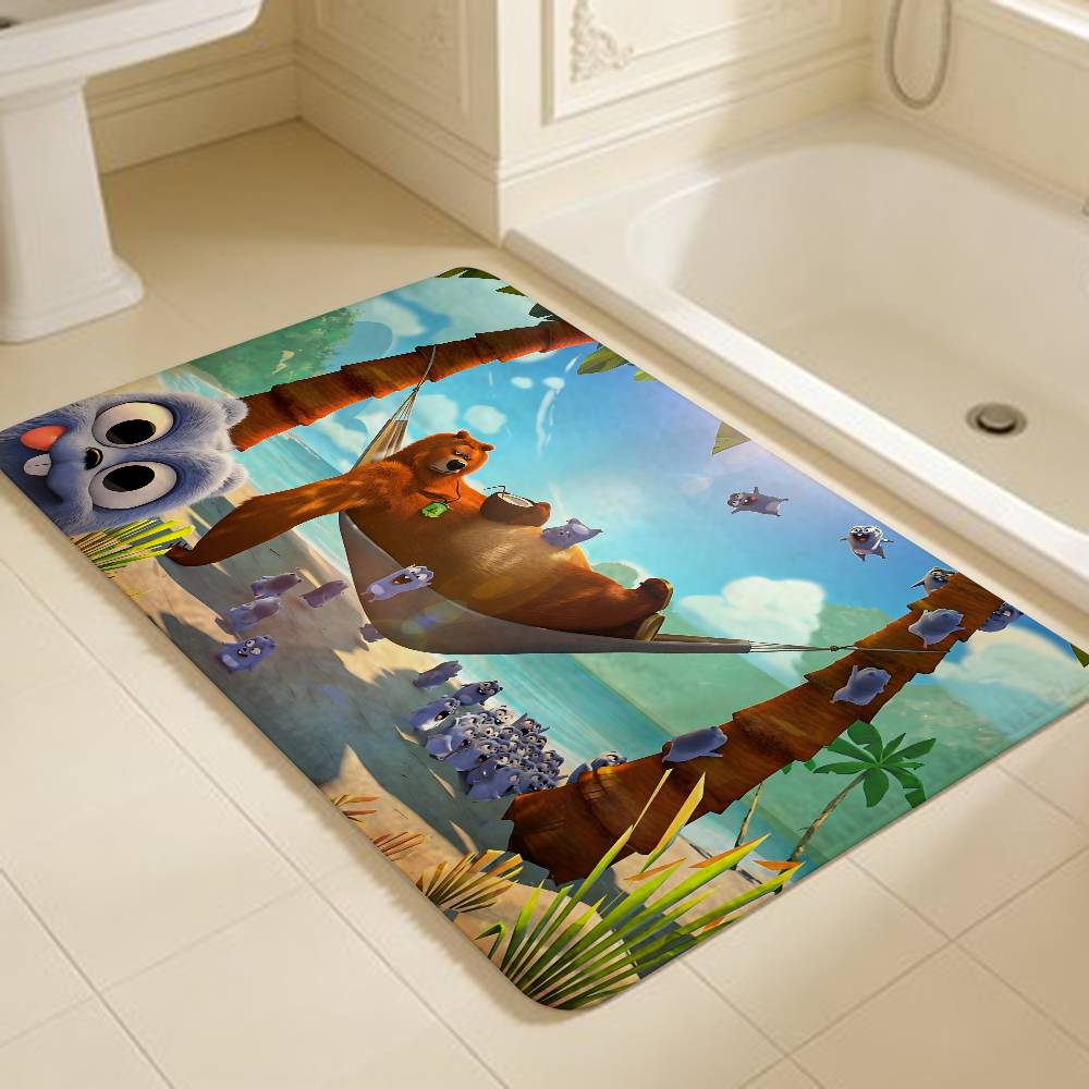 Anime Grizzy And The Lemmings Door Mat Washable Non-Slip Living Room Sofa Chairs Area Mat Kitchen Doormat Area Rug