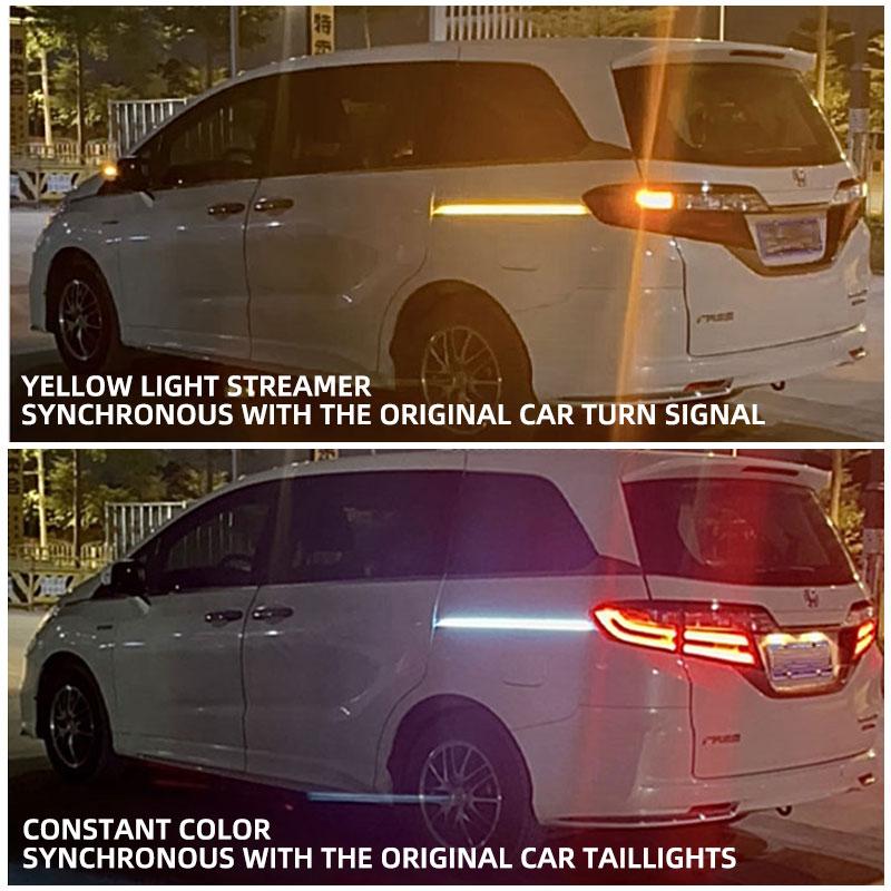 2 шт. 27-дюймовый светодиодный стример трековый свет для Honda ODYSSEY двухцветный автомобильный динамический бегущий указатель поворота боковой габаритный огонь 12 В авто