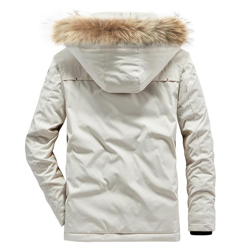 Мужская одежда, средняя и длинная, термобельё с хлопковой подкладкой, мужская шапка-ушанка большого размера, утолщённое свободное повседневное мужское зимнее пальто с хлопковой подкладкой