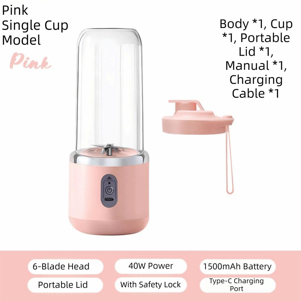 Double Cup USB Juicer 400Ml Capacity Portable Juicer Global Buyers Single Cup Blender Office Use