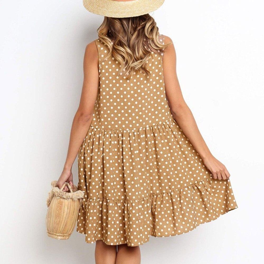 2023 Summer Chiffon Dress Women Polka Dot Ruffles Mini Dress Casual Loose Beach Party Street Short Sundress