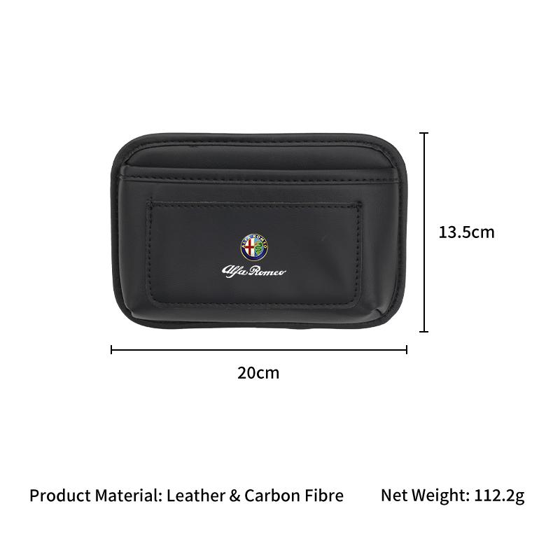 Car Pocket Sticky Storage Hanging Bag Self-Adhesive For Alfa Romeo Giulia Giulietta Stelvio 156 159 147 Mito Tonale Brera Disco zj5
