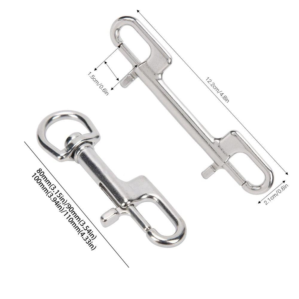 316 Stainless Steel Bolt Snap Double Head Swivel Eye Double Ended Hook 80MM Size 100MM Size D Ring Snap Water Sport