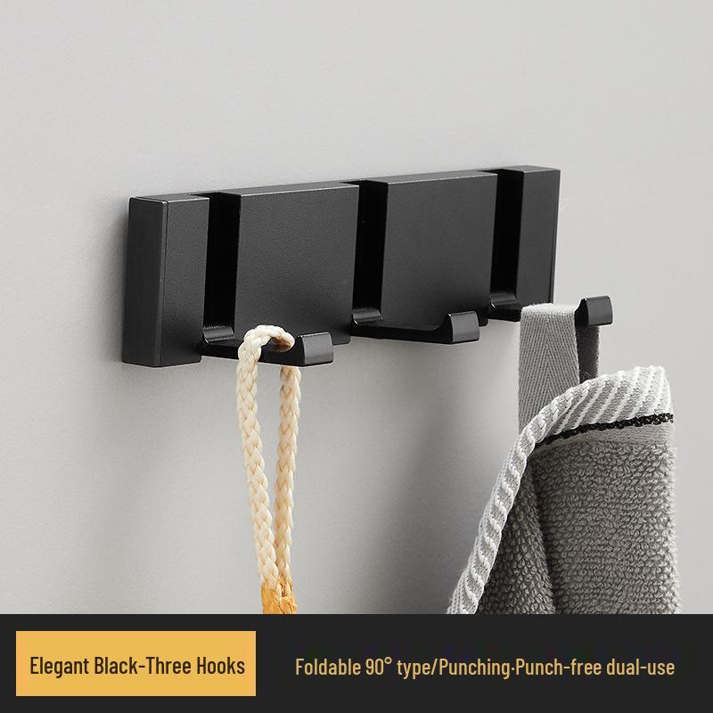 Elegant No-Drill Foldable Hidden Coat and Hat Hook for Entryways