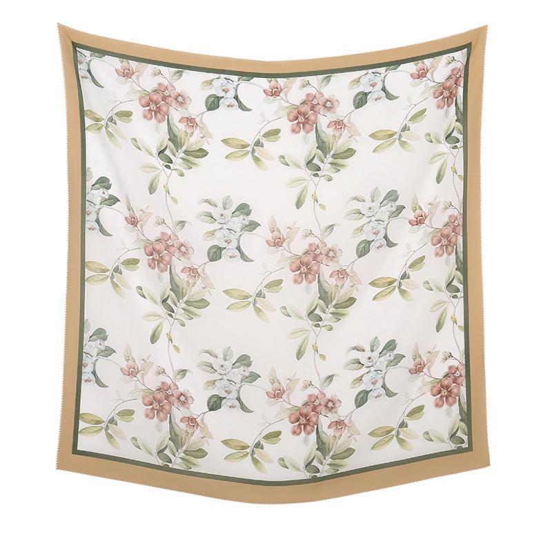 Малайзия Цветочный Принт 110 Квадратный Шарф Мусульманский Хиджаб Женщины Элегантные Шали Дамы Повседневный Головной Платок Тюрбан Косынка Оптовая Продажа