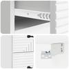 Wall Mounted Nightstand 2 pcs High Gloss White Particleboard
