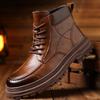 Martin Boots Men's Autumn and Winter Velvet 2024 Warm Men's Boots Men's Shoes Trend Help Men's Boots