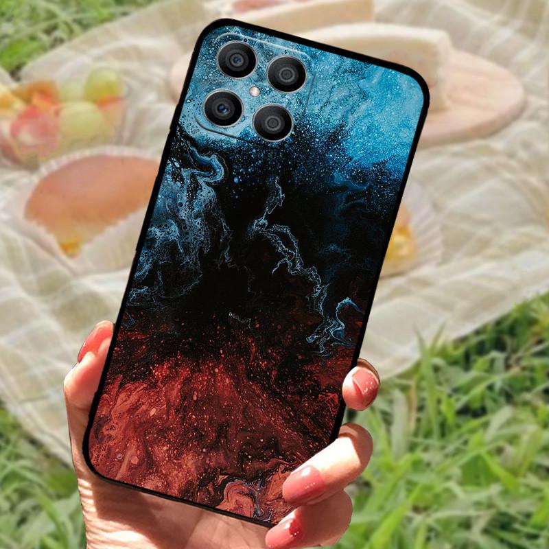 Чехол-бампер для Honor X8 Honor X8 5G 2022 Силиконовый Мягкий Мраморный Черный Бампер Funda Coque для CHonor X8 X 8 5G 4G Защитный Бампер