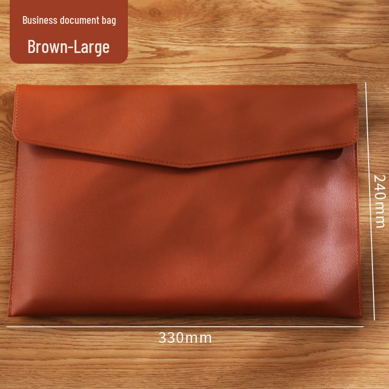 Double-Layer Magnetic Buckle Briefcase - Large Capacity, Multifunctional Office File Bag