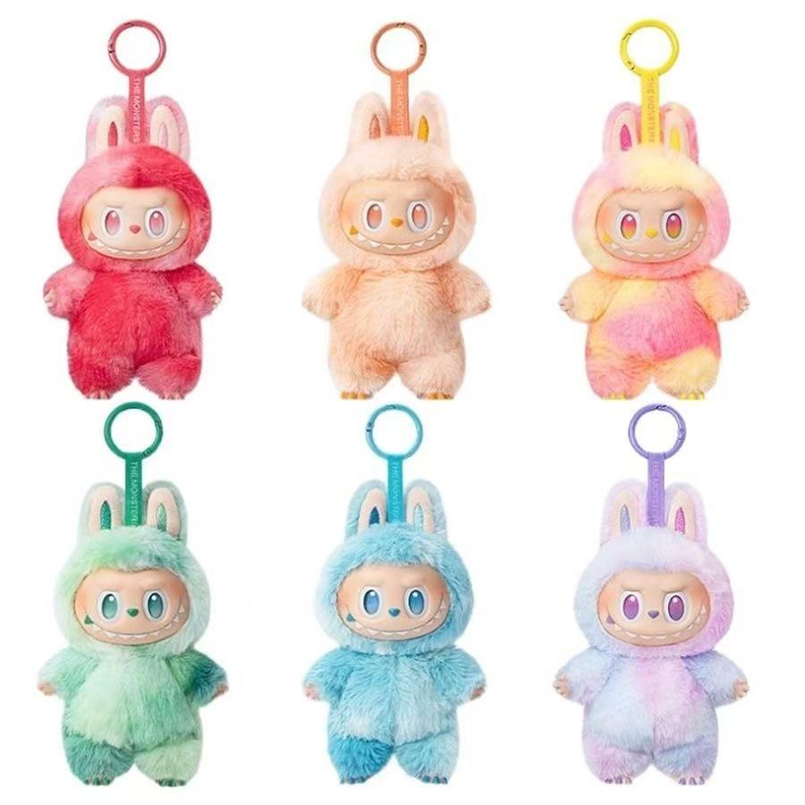 Labubu Vinyl Pendant Doll Model Toy Cute Monster Keychain Toys Birthday Gifts