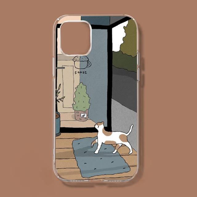 Чехол для телефона с милыми японскими кошками в стиле ретро для Iphone 11 12 13 Mini Pro Xs Max 8 7 6 6s Plus X 5S Se 2020 Xr