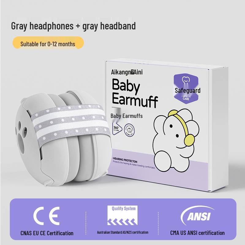 Звукоизоляционные детские наушники: Регулируемые наушники с шумоподавлением для младенцев (0-3 года) - Идеально для путешествий на самолете и сна