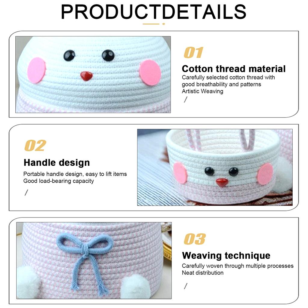 Корзина для хранения хлопковой пряжи, корзина для вязания, органайзер для закусок и игрушек, коробка для хранения