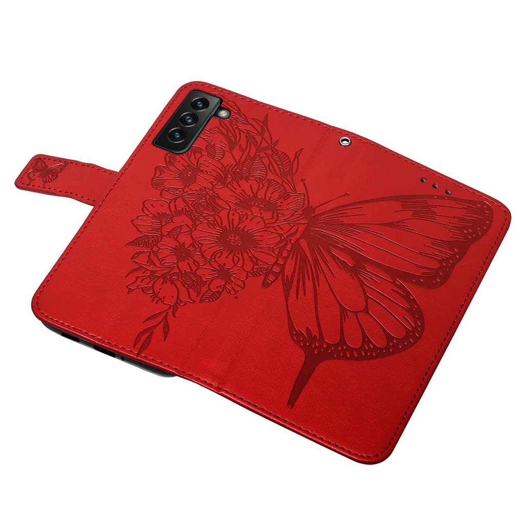 Чехол-книжка Oukitel C68/C26 с тиснением "Бабочка" из кожи