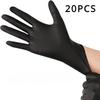 100/50/20pcs Black Latex Powder Free Disposable Nitrile Gloves Perfect for Tattooing Manicures Salon Cleaning Disposable Apparel