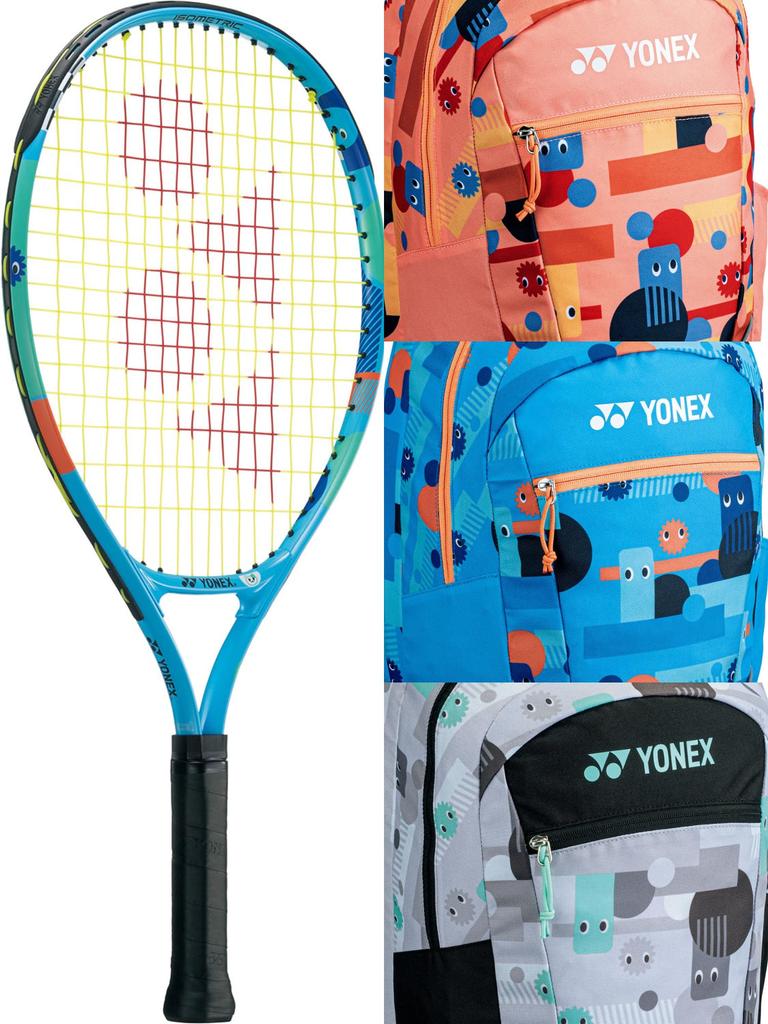 Tennis Backpack for Junior Holds 1 Capacity Chest [Yonex] Children, Backpack, Racquet, 18L, Belt, Gray/Black