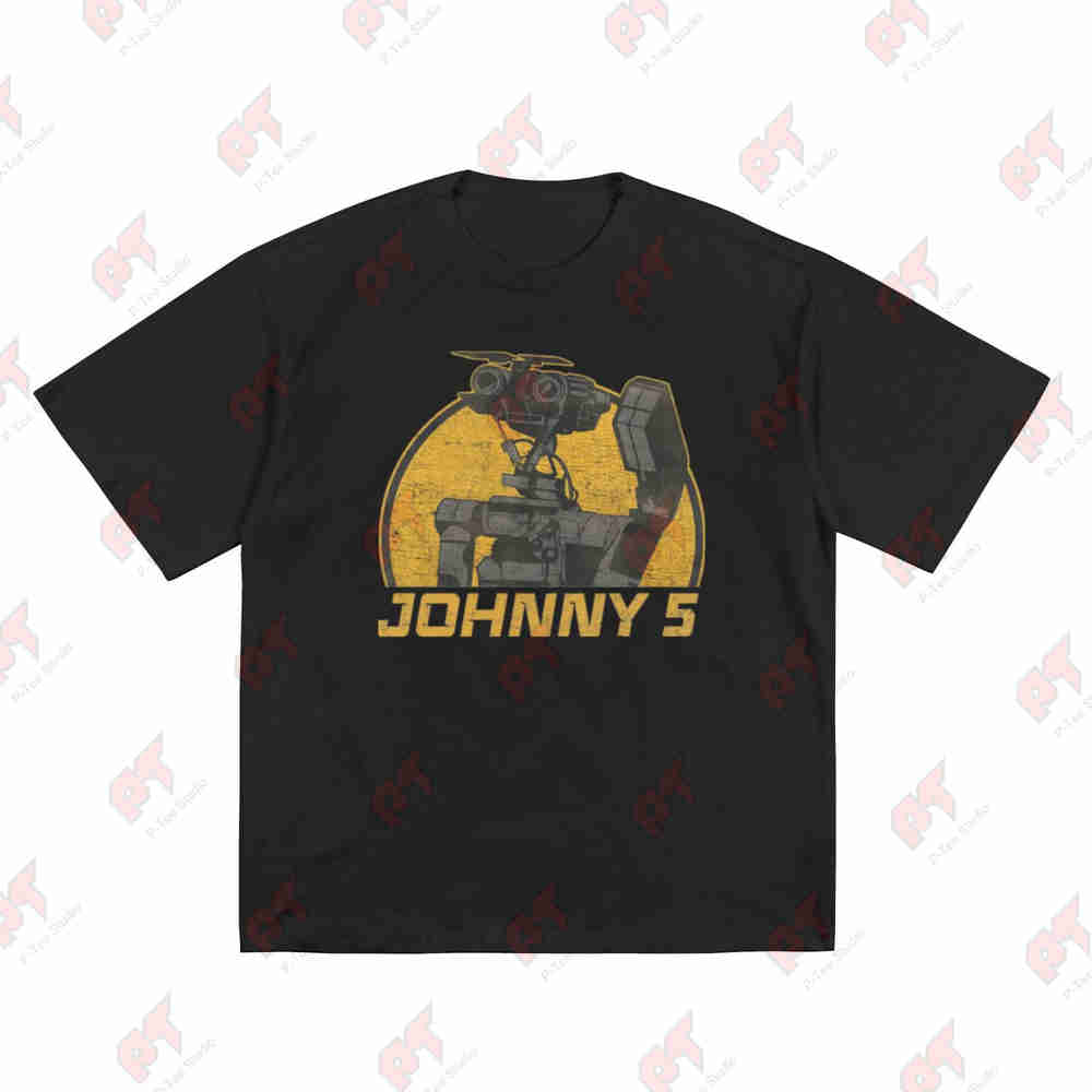 Vintage No Disassemble Johnny 5 Short Sleeve Tee 100% Cotton T-Shirt