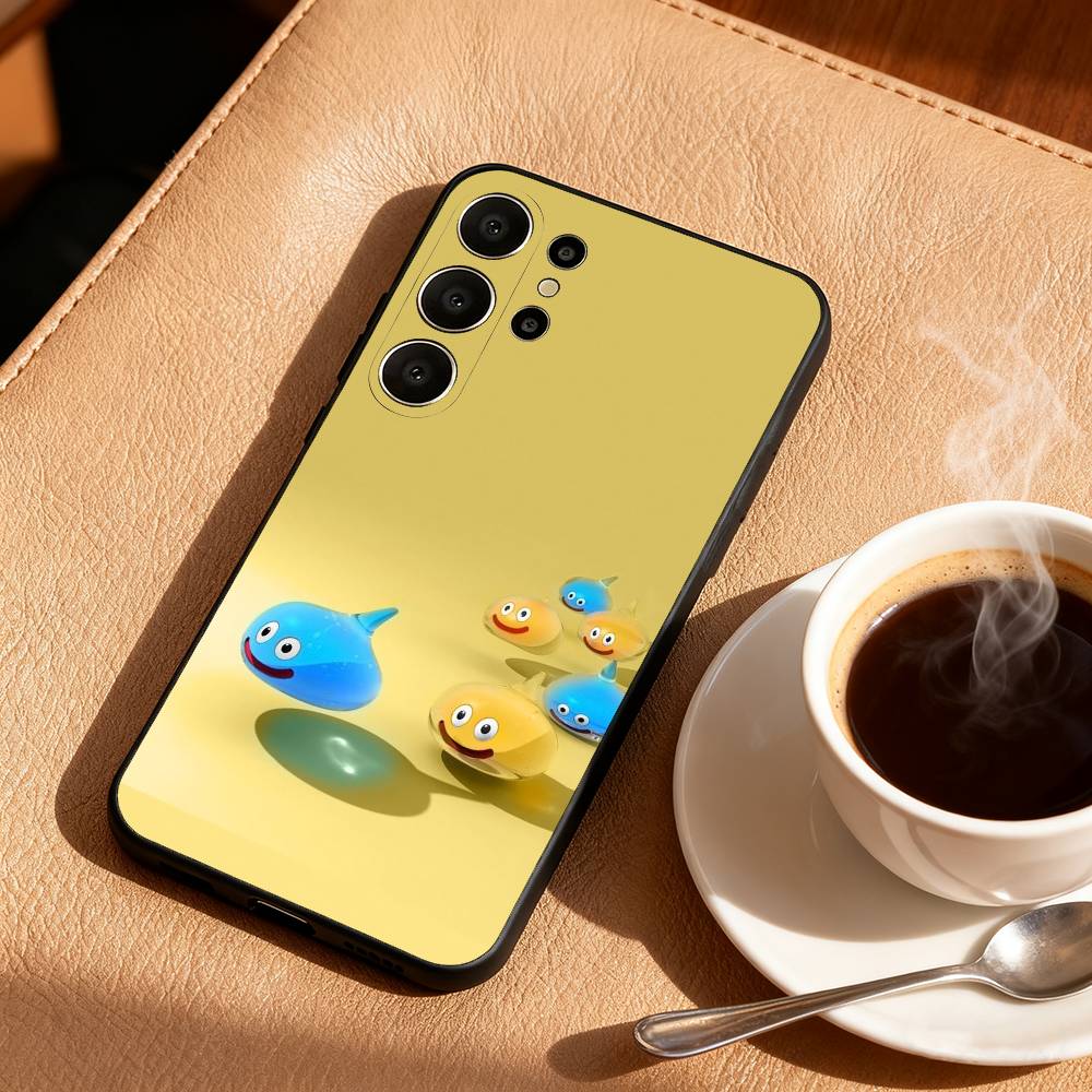 1 шт. Милый Прыгучий D-Дракон S-слизь Чехол для телефона Для Samsung S26,S25,24,23,22,30,21,10,9,Ultra,Plus,Lite,FE Мягкий Черный Чехол