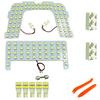 TORIBIO Светодиодные лампы для салона Toyota Prius 50 серии 126SMD 5050 Комплект (ZVW50, ZVW51, ZVW55), Чип, DC12V, Белый, 6000K, 7 штук