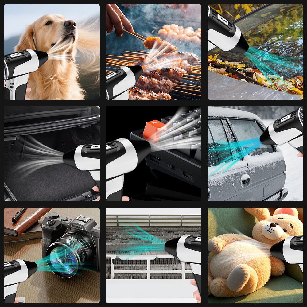 130,000RPM Air Pump Compressor Portable Turbo Jet Fan Strong Blowing Air Blower Camping Mat Inflator Car Cleaner Tool Air Duster