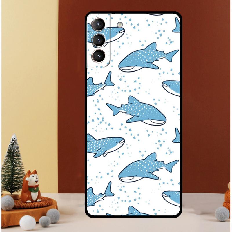 Чехол Кит-акула для Samsung Galaxy S23 Ultra S24 S22 Note 20 Ultra 10 Plus S8 S9 S10 S20 S21 FE