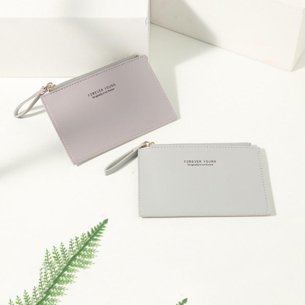 Подарок для девочек и дам, держатель для именных карт, чистый цвет, мини-бизнес-кошелек, короткий кошелек, держатель для кредитных карт