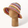 Spring and summer foldable hand hook straw bucket hat Japanese and Korean basin hat dome sun hat sun hat