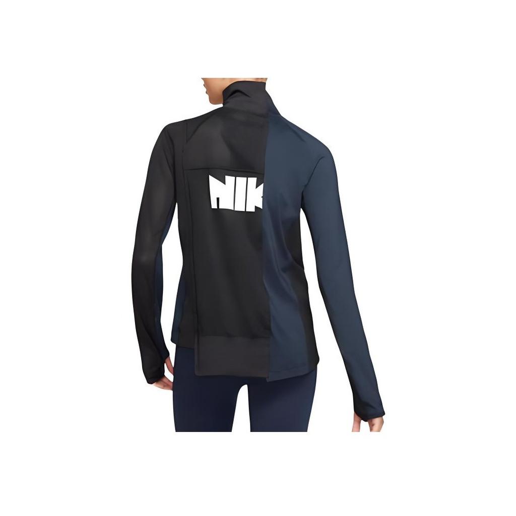 Nike Женская куртка с длинными рукавами и воротником в стиле колор-блок X Sacai, черная CD6308-010