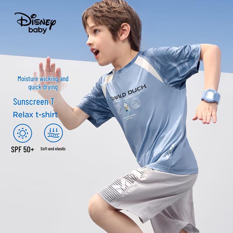 Детская футболка с коротким рукавом Disney для мальчиков, быстросохнущая, с защитой от солнца