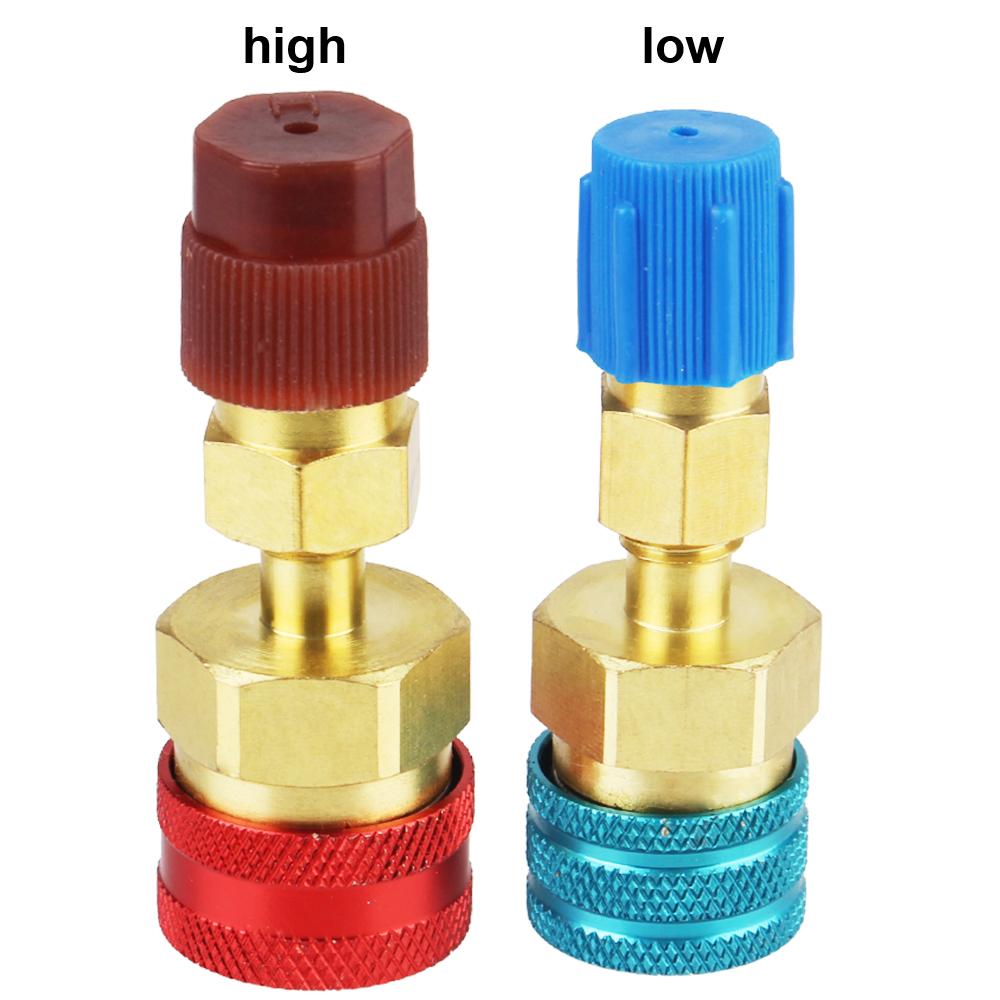 R1234YF Быстросъемный соединитель Инструменты для автомобиля Адаптер для высокого и низкого давления Фитинг Автомобильный кондиционер Хладагент Латунные адаптеры