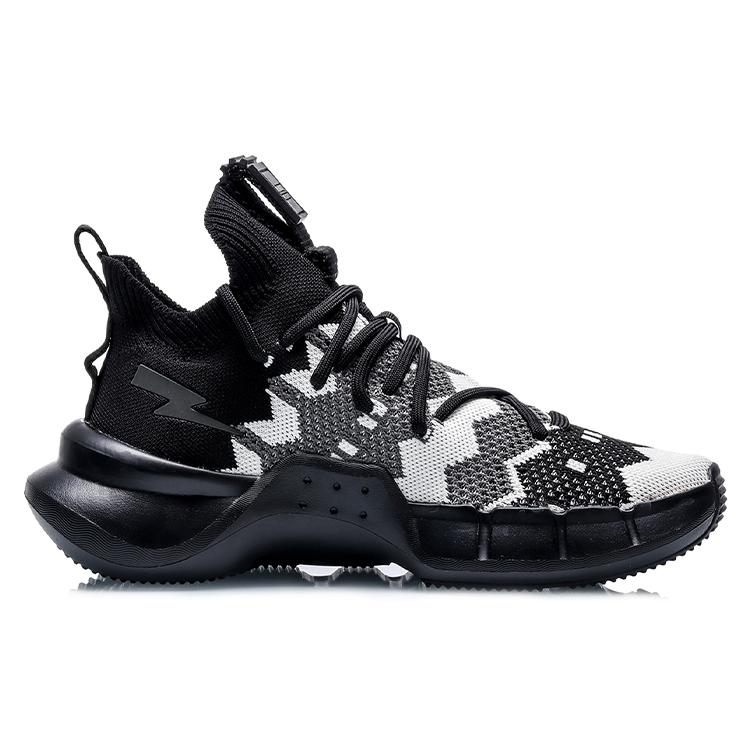 Neil Barrett X Li Ning Essence 2.3 Vintage Basketball Shoes Women's Mid Top Black/White AGBQ128-2