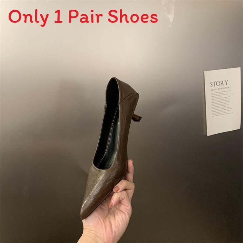 Classic High Heels For Women With Superfiber Upper And Rubber Sole For Daily Office Wear