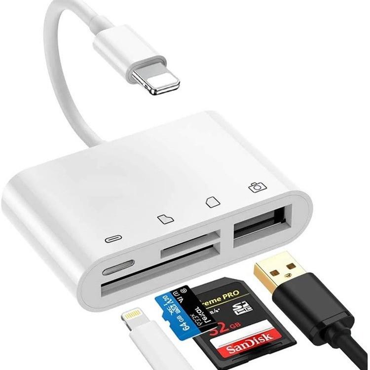 Высокоскоростная док-станция USB Type-C 3.0 с кард-ридером 4-в-1 для карт TF и SD