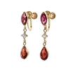 Barzaz Earrings for Dangling Rhodolite 10K Gold Women, Garnet, Garnet, Gemstone, 10K,