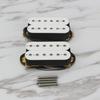 FLEOR Pickup Set Double Coil Humbucker Pickups for Electric Guitar Pickup Neck+Bridge Replacement-White