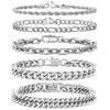 Stainless Steel Bracelet Combination Set Versatile Fashion Titanium Steel Men'S Jewelry