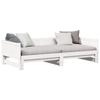 Extendable Daybed White 203.5 x 184 x 56.5 cm