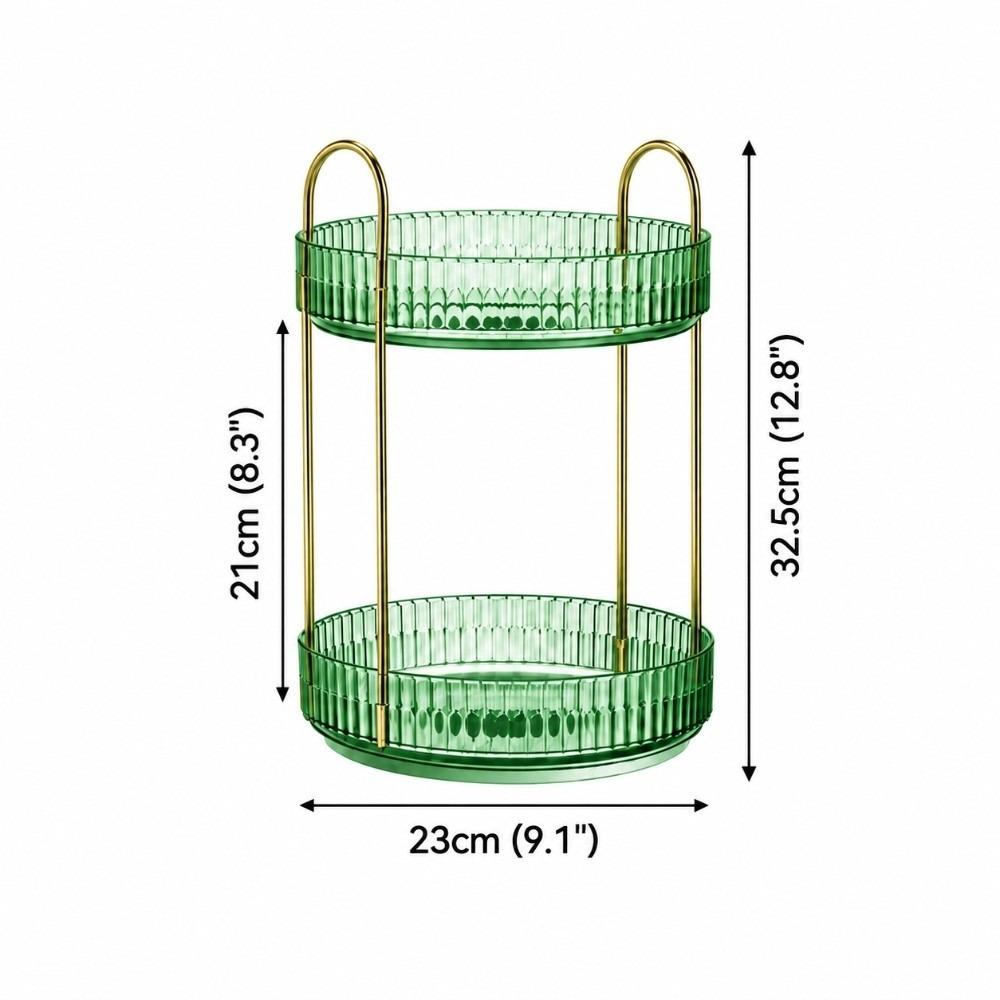 Round Rotating Storage Shelf Multi Tier Skincare Organizer Storage Shelf Makeup Skincare Storage