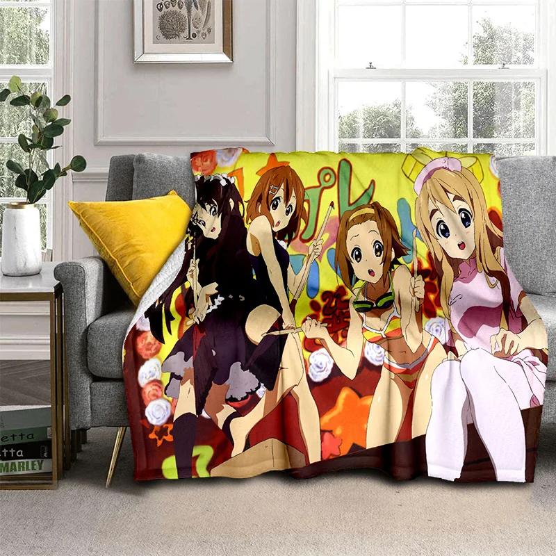 3D Кавайная Девочка K-ON Мультяшное Милое Лолита Одеяло, Мягкое Пледовое Одеяло для Дома Спальни Кровати Дивана Пикника Путешествия Покрывало Дети