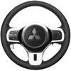 Чехол на руль автомобиля DIY, сшитый вручную, из черной микрофибры для Mitsubishi Lancer 10 EVO Evolution, Автоаксессуары