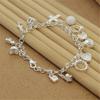 High Quality 925 Sterling Silver Bracelet with Multiple Pendant Zircon Bracelets for Women'S Party Charm Jewelry Gift