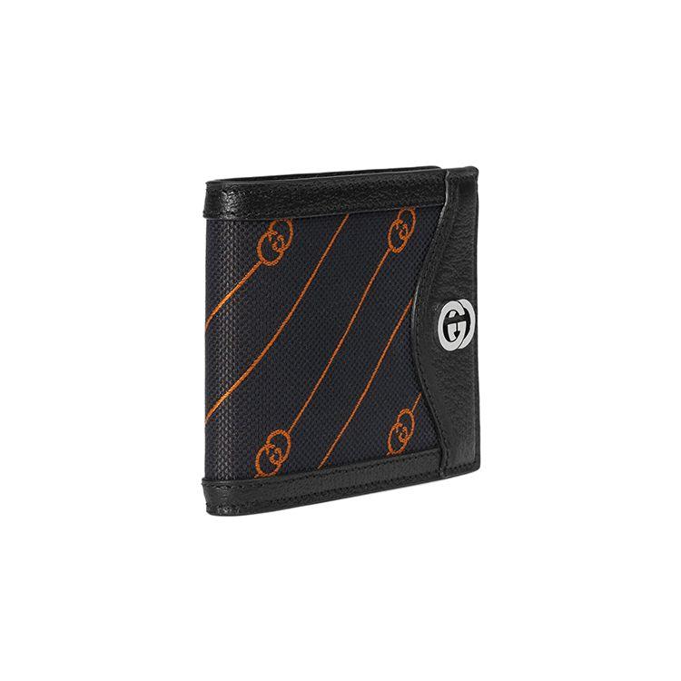 Gucci Мужской кошелек с клапаном и логотипом Double G, вплетающимся в дизайн, Черный 751882-FAB7D-1066
