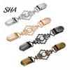 Clothing Decorative Buckle Vintage Faux Pearl Sweater Clip, Hold Cardigan Together, Cincher Clip for Dress Shawl Cloak, Accessories Women Retro Metal