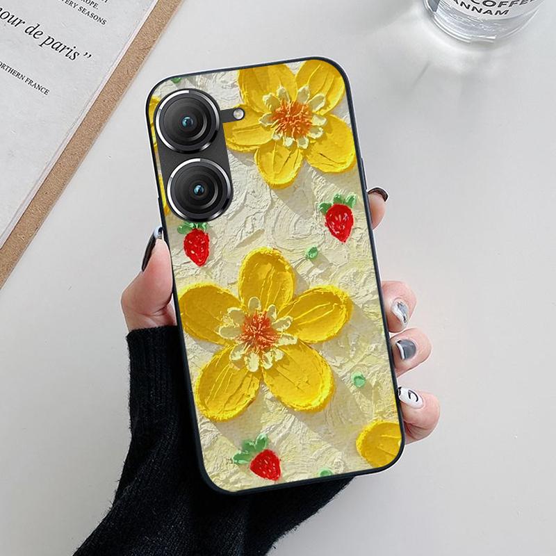 Для Asus Zenfone 10 9 Чехол Модный Мягкий Силиконовый Задние Чехлы для Телефона Asus Zenfone9 Чехол Zenfone10 etui Fundas Милый Защитник