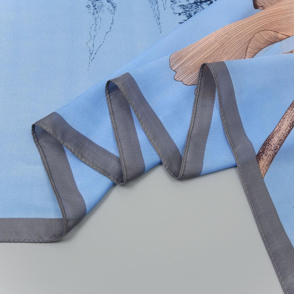 Simple Fashion Celebrity Style Plants Peony Flowers Women's Seaside Holiday Shawl Travel Sun Shading Sarongs