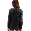 Women's European & American Spring/Autumn Leather Motorcycle Jacket - Stylish Short Design