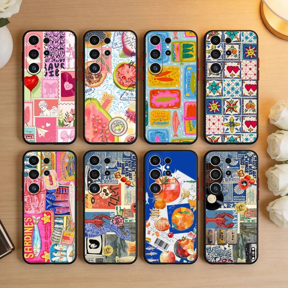 Чехол-коллаж для телефона Samsung S26, S25, S24, S23, S22, S21, S20, S30, Ultra, Plus, Fe, Note, 5G Черный