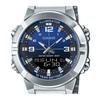 Casio Analog Digital Combination Stainless Steel Blue Dial Quartz AMW-870DA-2A1V Men's Watch