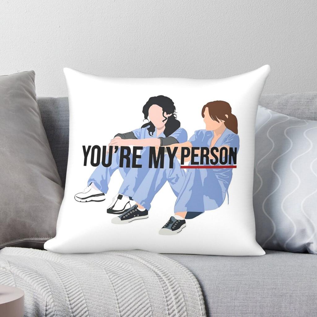 Meredith And Christina My Person Square Pillowcase Polyester Linen Velvet Pattern Decorative Throw Pillow Case Home Cover